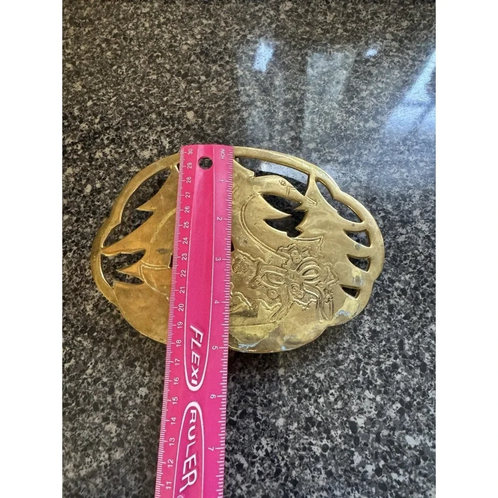 Vintage Brass Goose With‎ Wreath Christmas Goose Brass Trivet